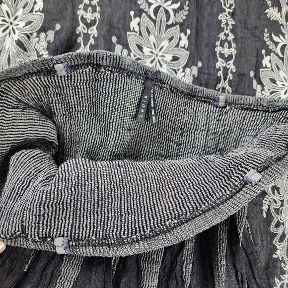 Anthropologie Lapis Strapless Long Dress Smocked Stretchy Upper Floral One Size - Picture 6 of 15